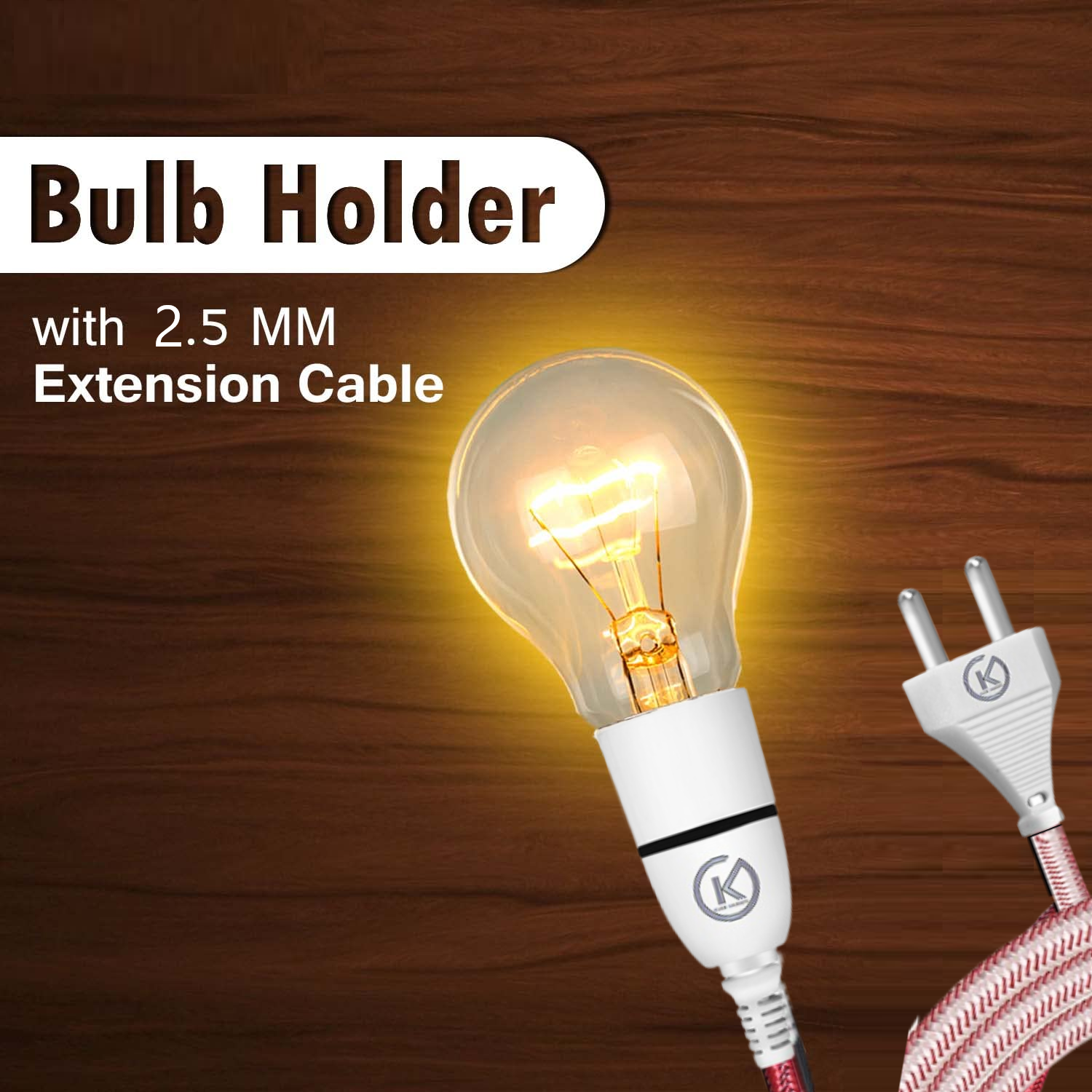 BULD HOLDER WITH EXTENSION CABLE PINK
